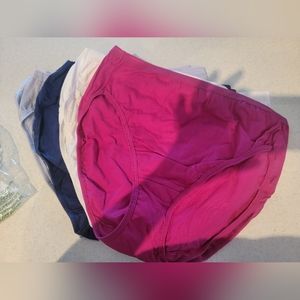 NWT.Fruit of the Loom womans high cut 100% cotton underwear. Pack of 10.Size 9.